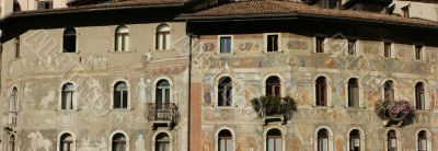 Panorama of fresco wall