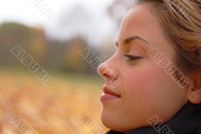 thinking young woman
