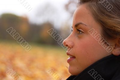 young woman background