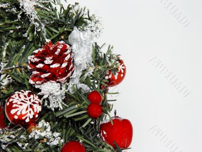 close-up plastic christmas tree