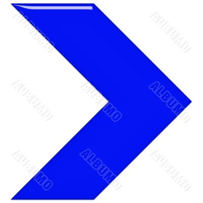Blue Glass Arrow