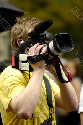 cameraman in action
