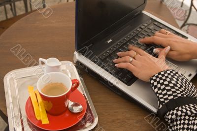 Hands working