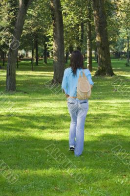 Young woman in a forest