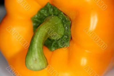 one orange sweet pepper