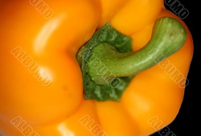 one orange sweet pepper