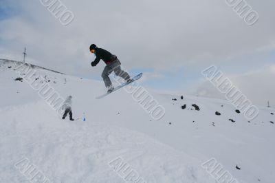 Snowboard jump