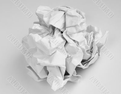 crumpled white paper