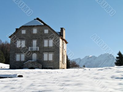 house of stones in mountain