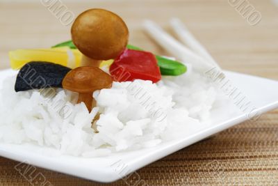 Rice and mushrooms