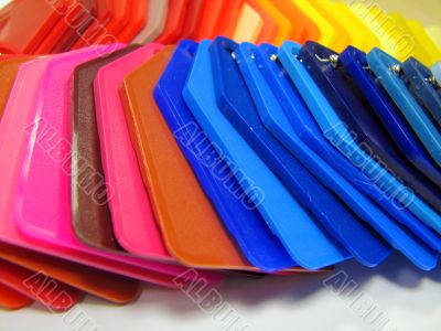 plastic color samples