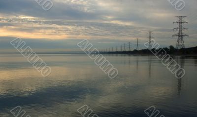 Power Lines Along the Beach