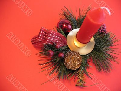 Christmas decoration with  candle