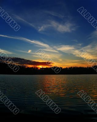 sunset with wind