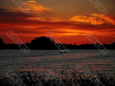 sunset boat