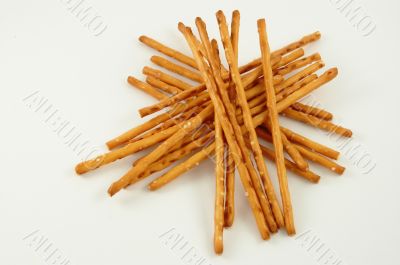 Pile of pretzel sticks