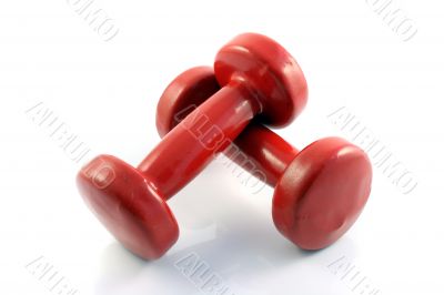 Red Metall Dumbbells