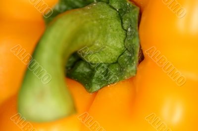 one orange sweet pepper