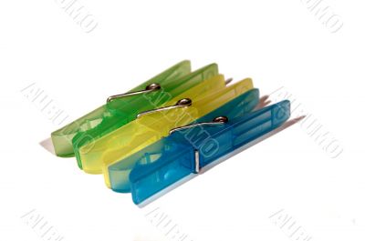 Colored clothes pins