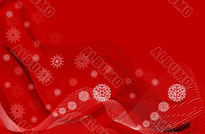 Abstraction red snow background