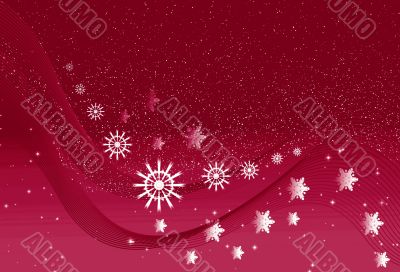 Abstraction red snow background