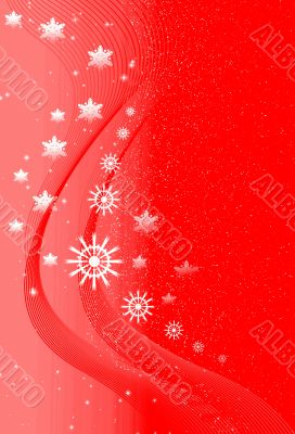 Abstraction red snow background