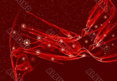 Abstraction red background