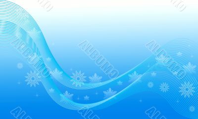 Abstraction blue snow background