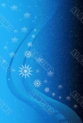 Abstraction blue snow background