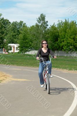woman on a bicycle
