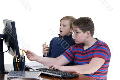 Boys on Computer