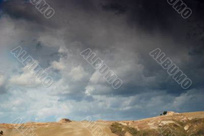 Tuscany on a cloudy day