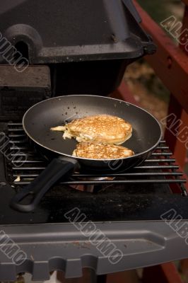Pancakes on the grill