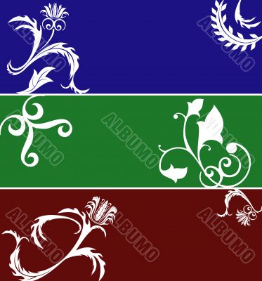 Grunge floral background. Vector illustration.