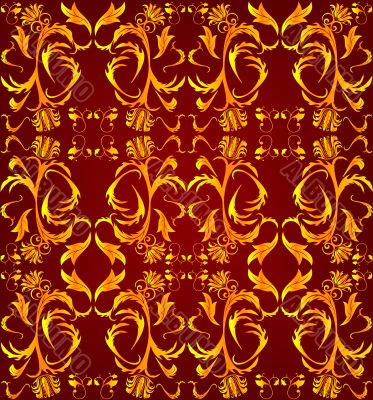 Grunge floral background. Vector illustration.