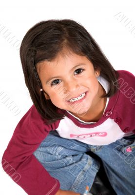 funny little girl portrait