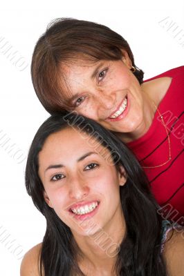 beautiful mother and daugther