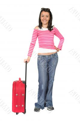 beautiful young traveller