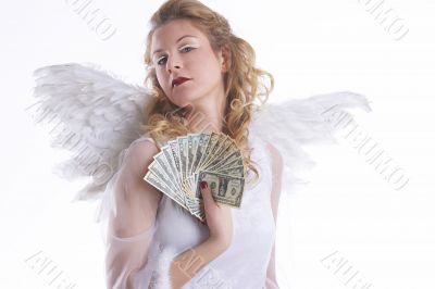 angel with money