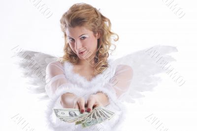 Chritsmas angel shows you the money