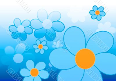 blue flower illustration