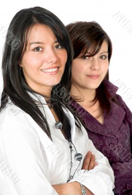 beautiful young business girls