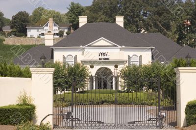 Pink Stucco Behind Gate