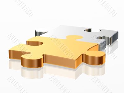 chrome puzzle pieces