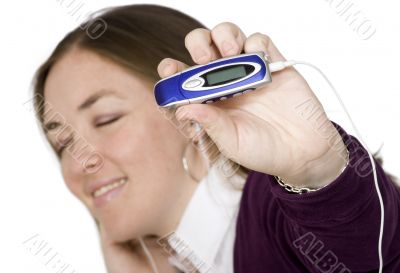 beautiful girl listening to music 2