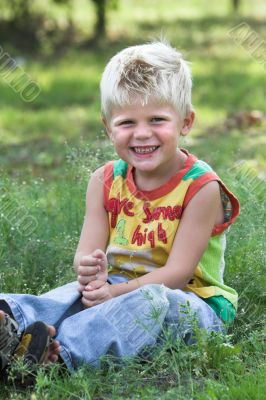 Cute young blond kid