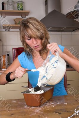 Adding the dough