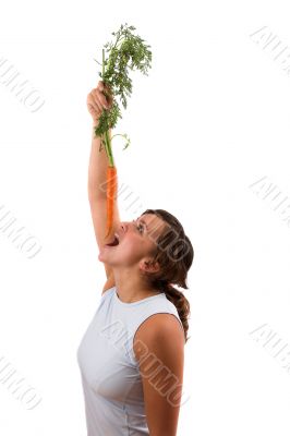 Snacking on a carrot