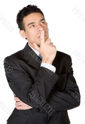 business man deep in thought