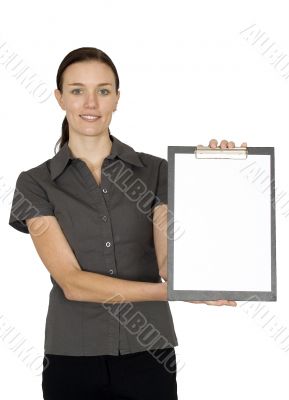 business woman with folder